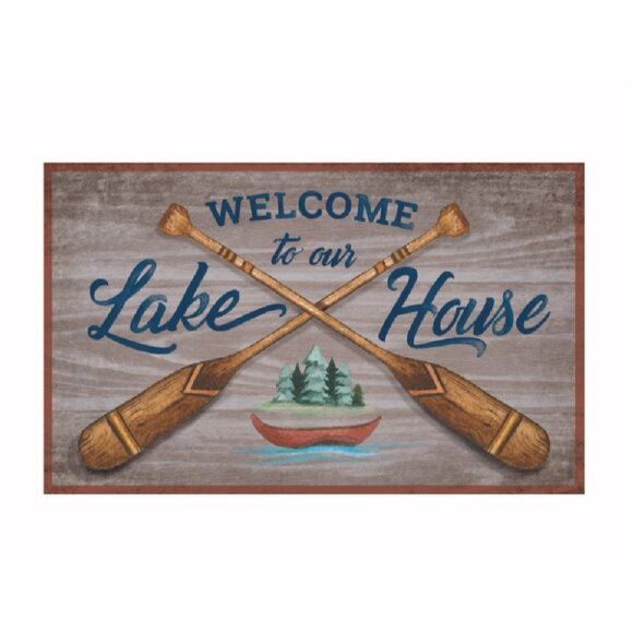 Welcome to Our Lake House Floormat - NEW Fast Ship - Picture 1 of 3